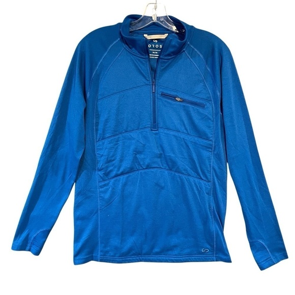 OROS Huckberry Explorer Solarcore I/4 Zip Mens Jacket Blue Medium - Picture 1 of 10